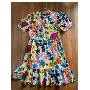 Jcrew Puff-sleeve dress in garden print AW801